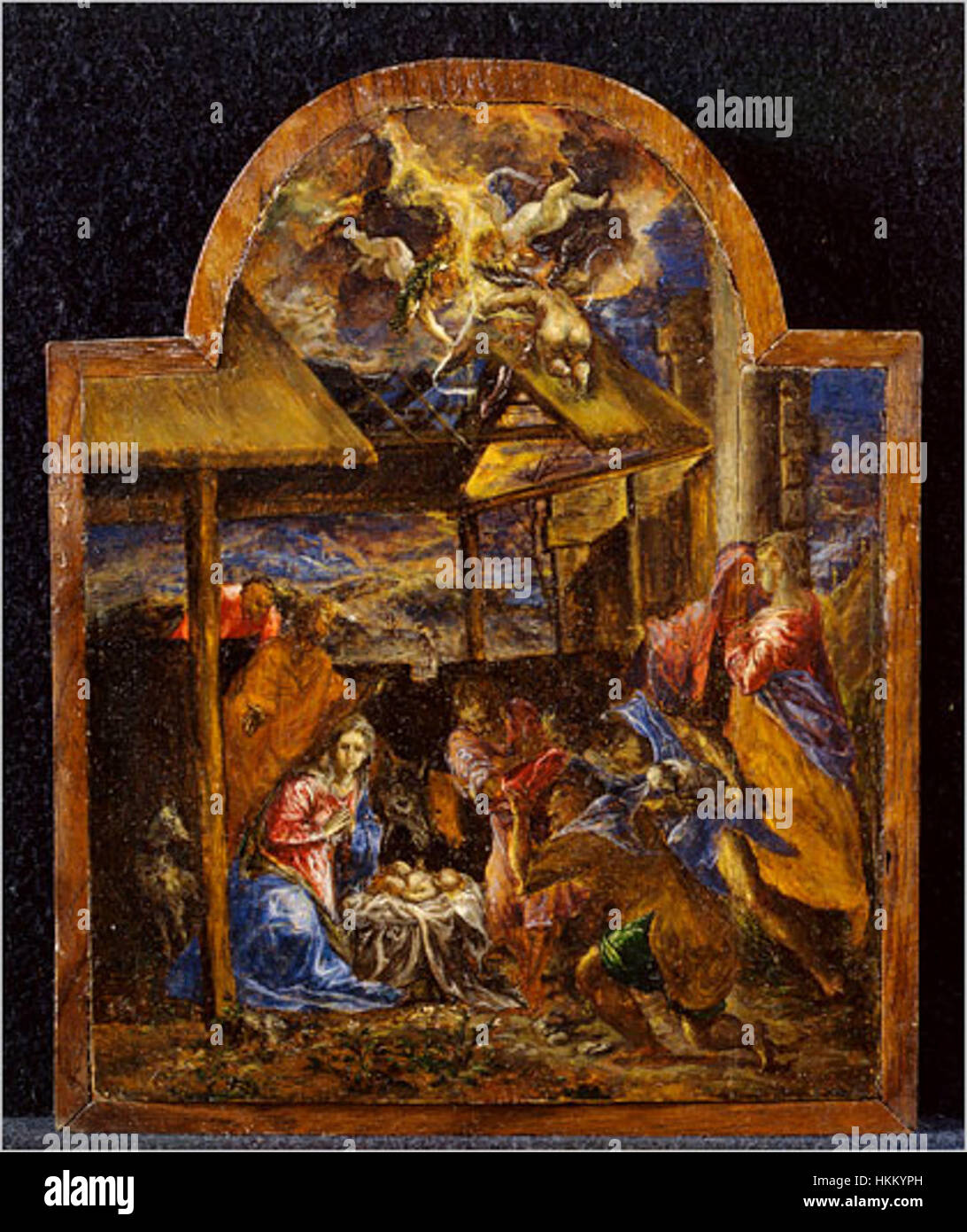 Tableau Toile 'L'adoration Des Bergers' D'El Greco - Reproduction Sur Cadre Bois/lin - Prêt à Accrocher