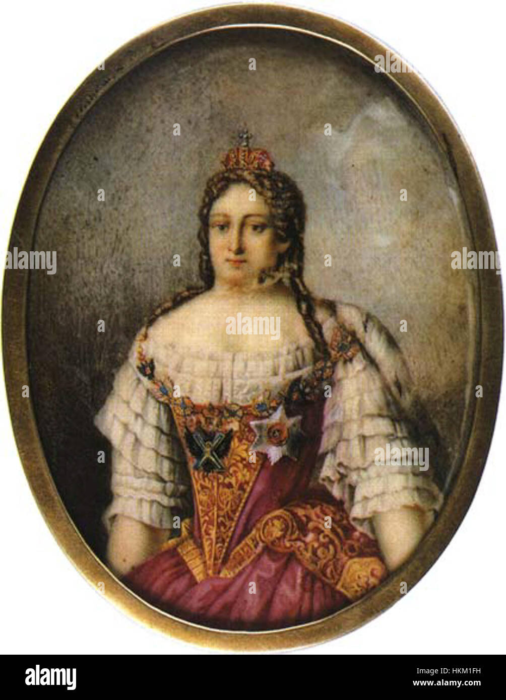 Anna of Russia (miniature, Tretiakov gallery) Stock Photo