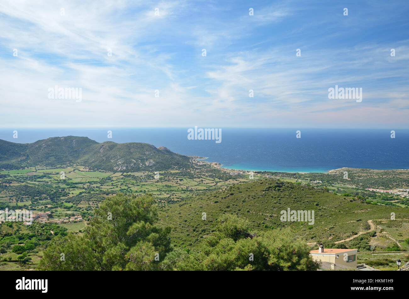 Balagne is also called the garden of Corsica because of its fertile grounds and extended agricultural activity. Stock Photo