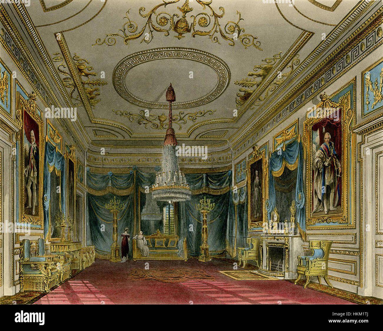 Ante Chamber, Carlton House, from Pyne's Royal Residences, 1819 - panteek pyn32-431 - cropped Stock Photo