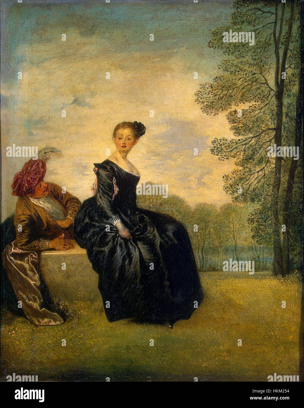 A piece by Antoine Watteau, one of the leading French Rococo artists ...