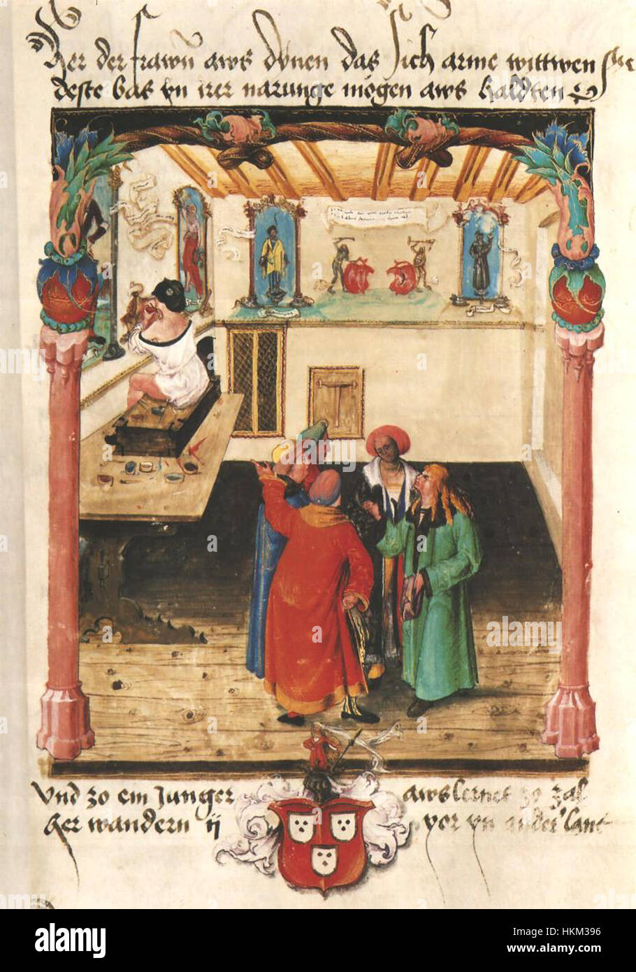 Balthasar Behem Codex painter's atelier Stock Photo Alamy