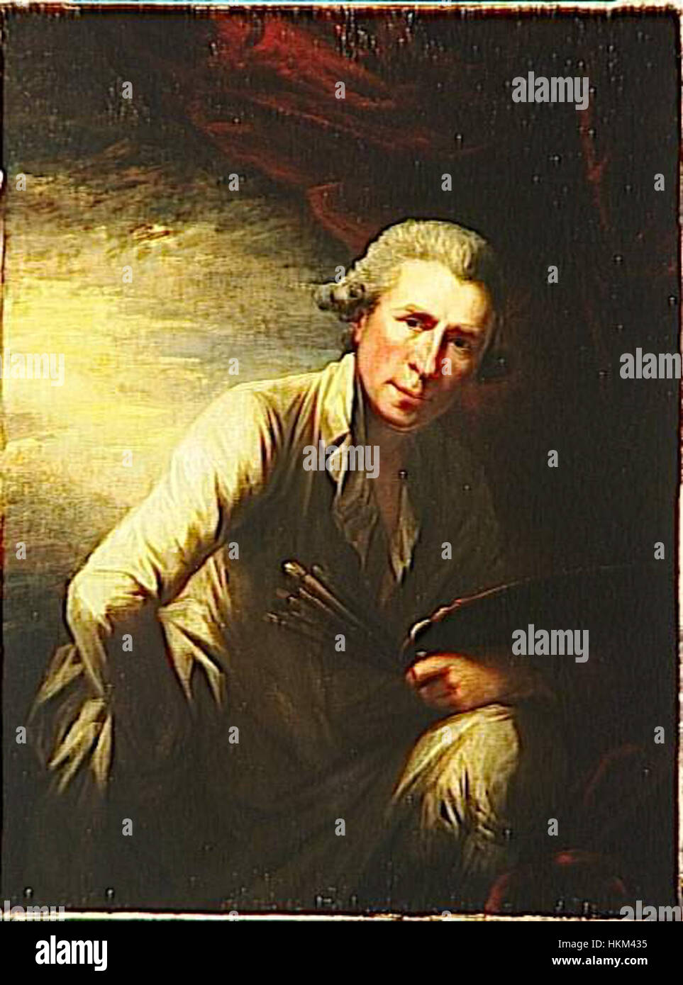 George Romney was a prominent 18th-century English portrait painter ...