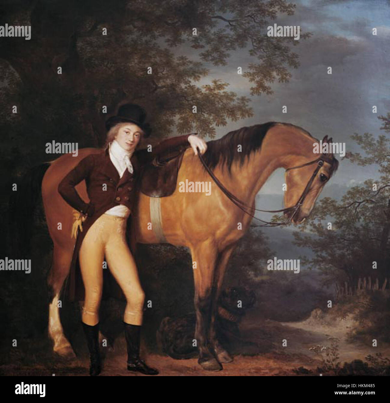 JacquesLaurent Agasse Selfportrait with horse Stock Photo Alamy