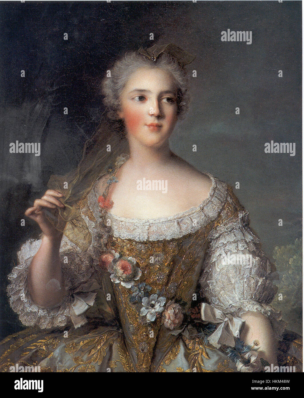 Jean-Marc Nattier, Madame Sophie de France (1748) - 02 Stock Photo - Alamy