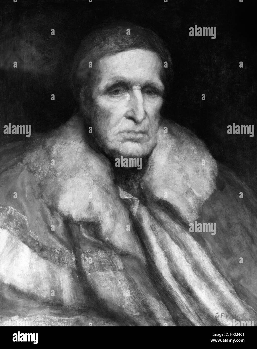 John Singleton Copley, Baron Lyndhurst by Frederic Watts Stock