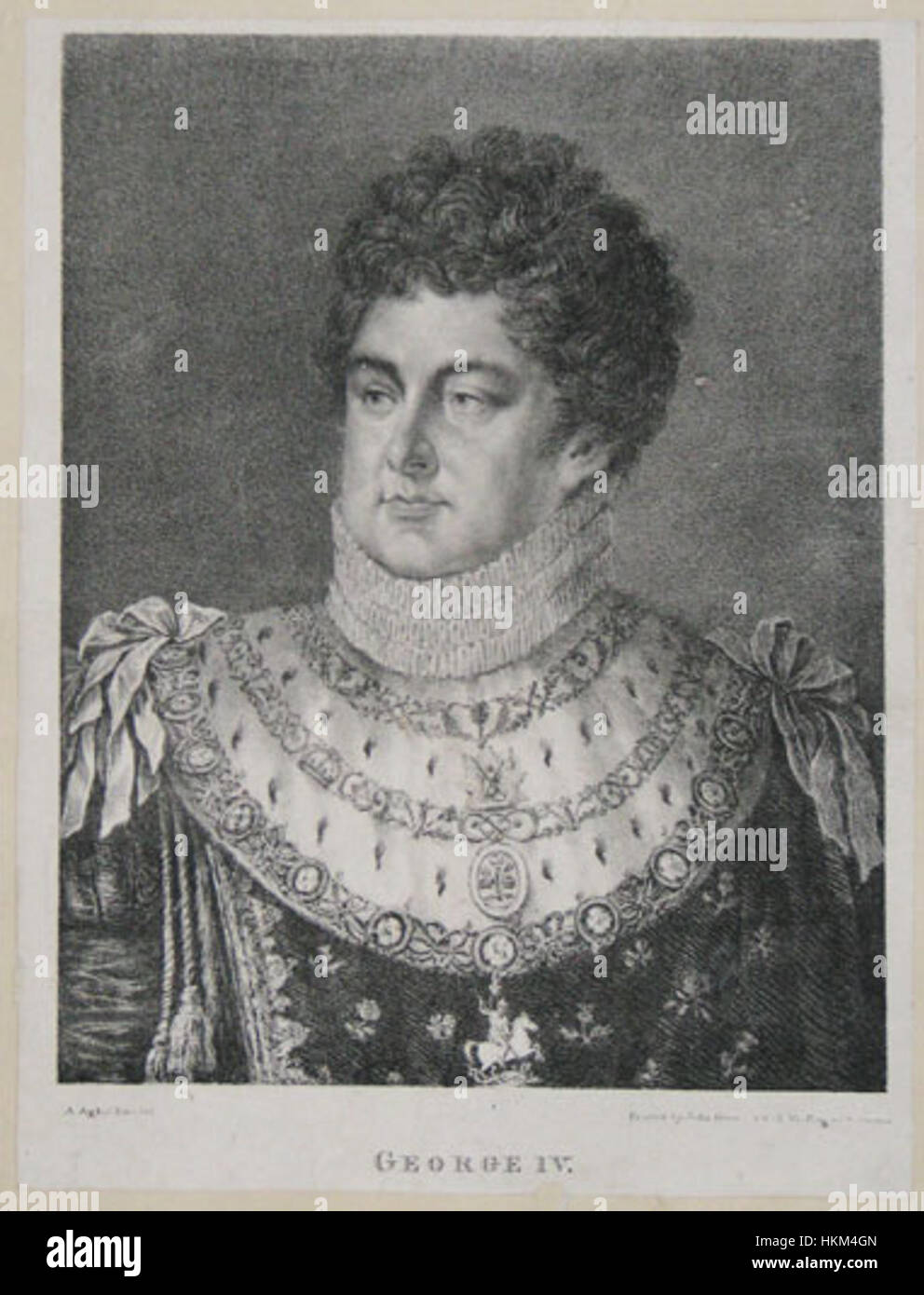 George Iv Photo This portrait of George IV was painted by Agostino Aglio, capturing the ...