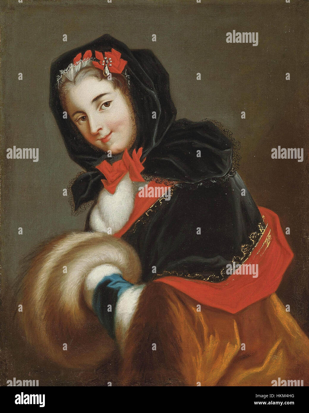 Louise Henriette de Bourbon with muff Stock Photo Alamy