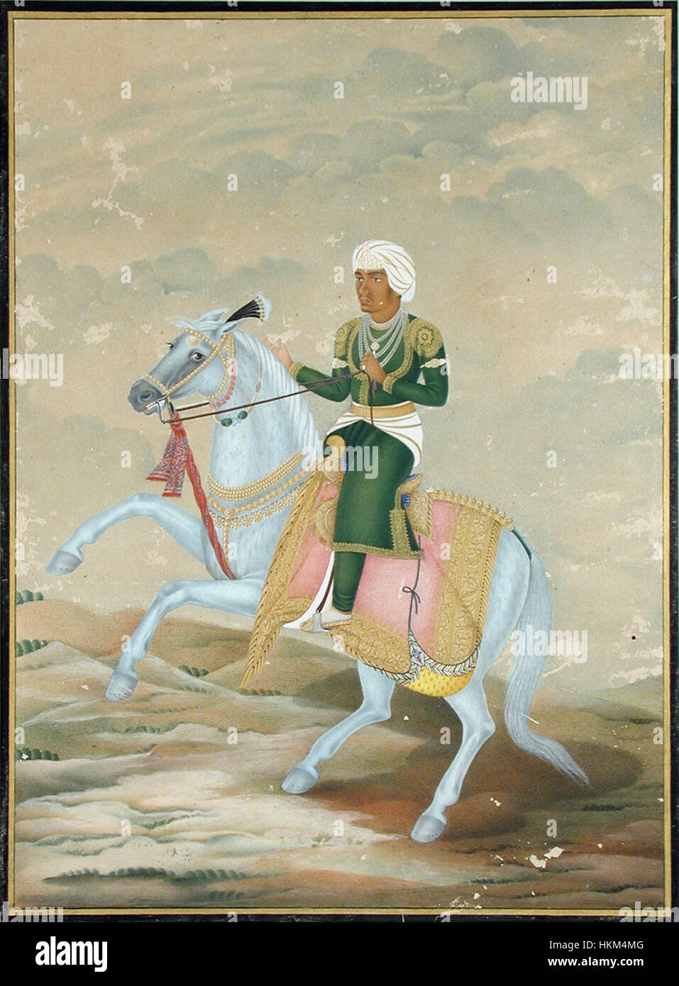 Painted Carved Mughal Horse from Gujarat - Early 19thC Painted Carved Mughal Horse from Gujarat - Early 19thC