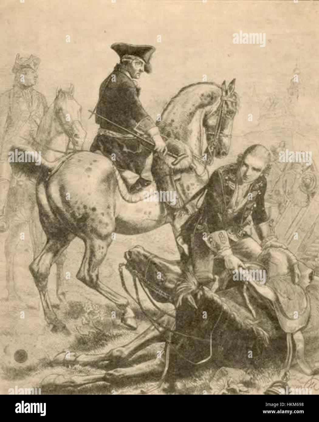 Adolph von Menzel - Friedrich II during the Seven Years' War Stock Photo