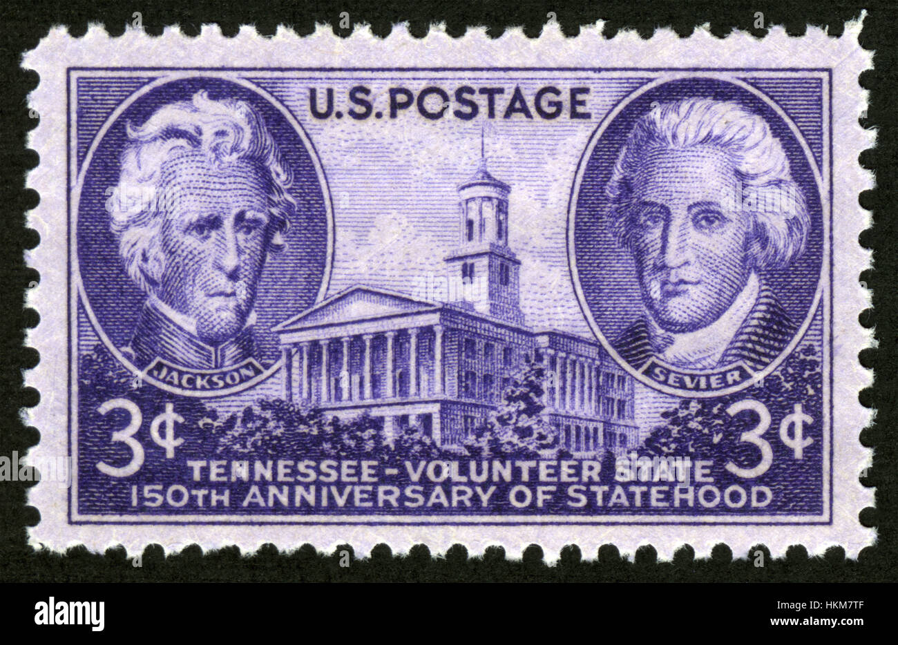 US postage stamp, Tennessee volunteer state 150th anniversary of