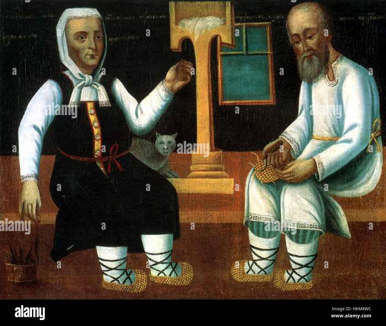 Mujik This painting portrays a traditional Russian scene, with a man (muzhik ...