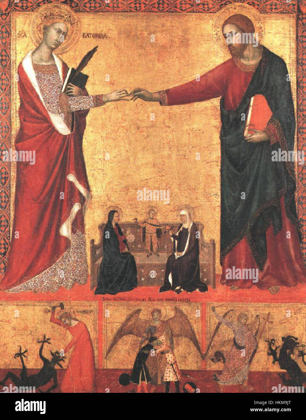 The mystical marriage of saint catherine hi-res stock photography and ...