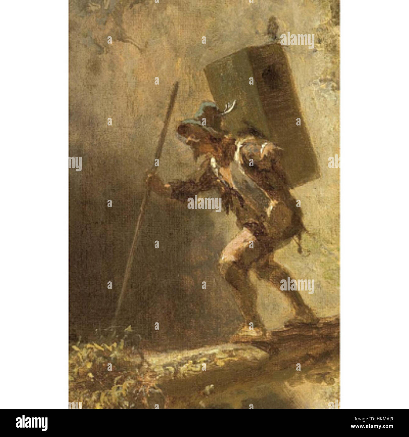 This full-length painting by Adner Spitzweg depicts a historical figure ...