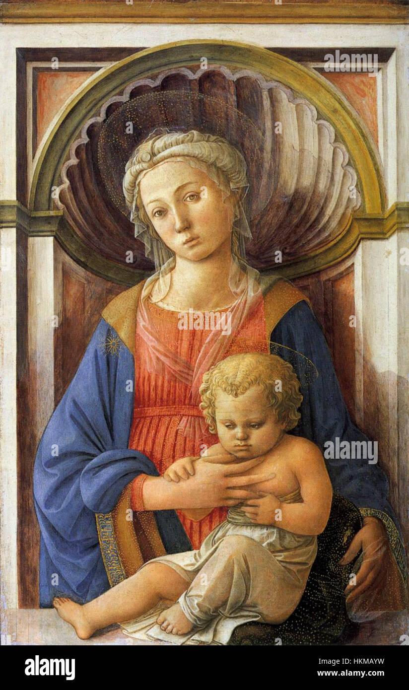 Fra Filippo Lippi - Madonna and Child - WGA13194 Stock Photo