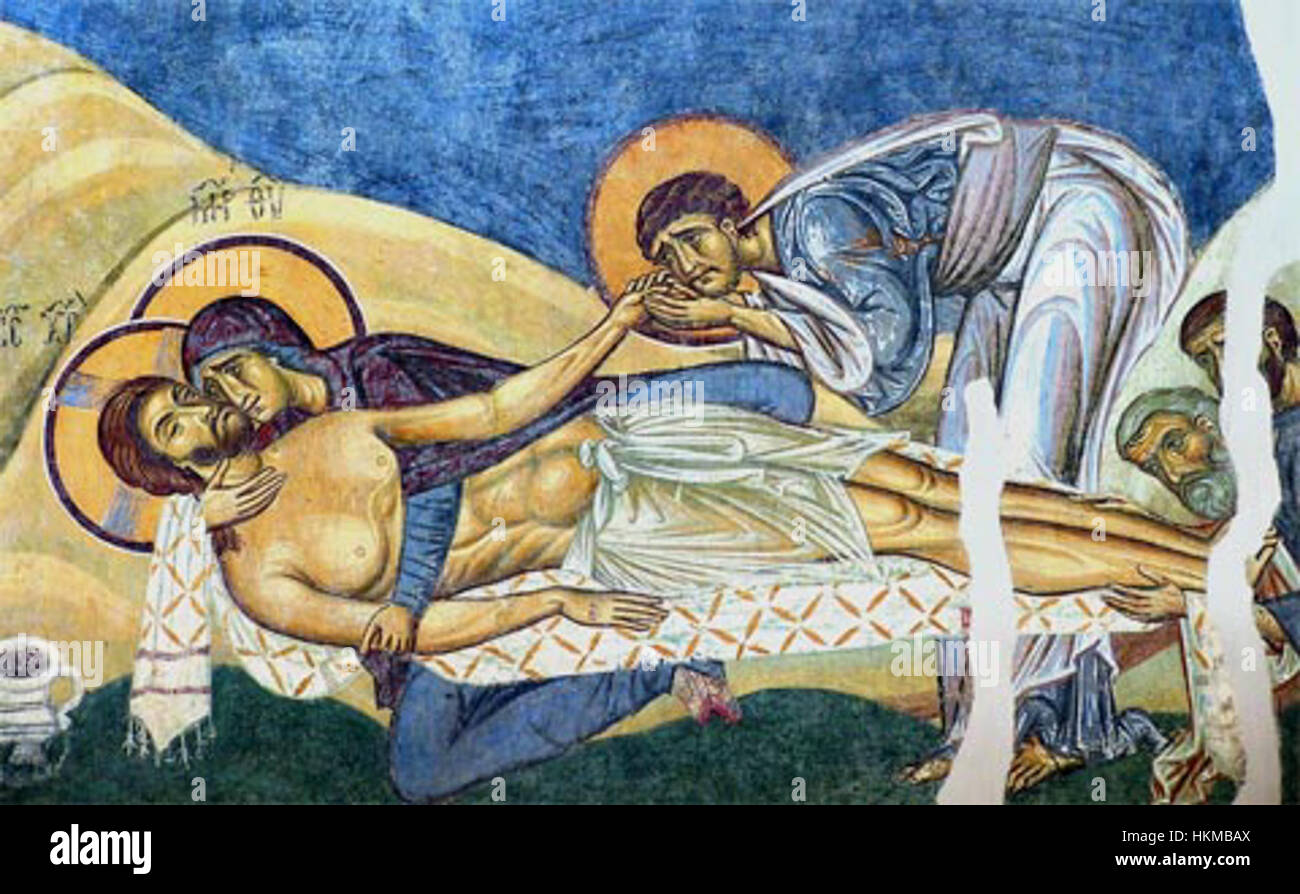 This icon of the *Lamentation* from the Nerezi Monastery in Macedonia ...