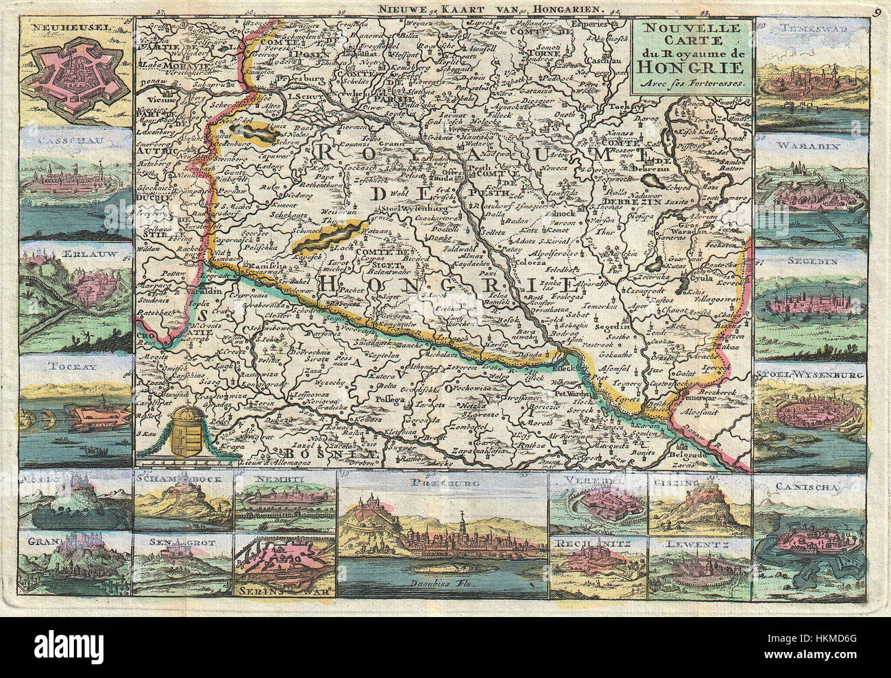 La feuille map of hungary hi-res stock photography and images - Alamy