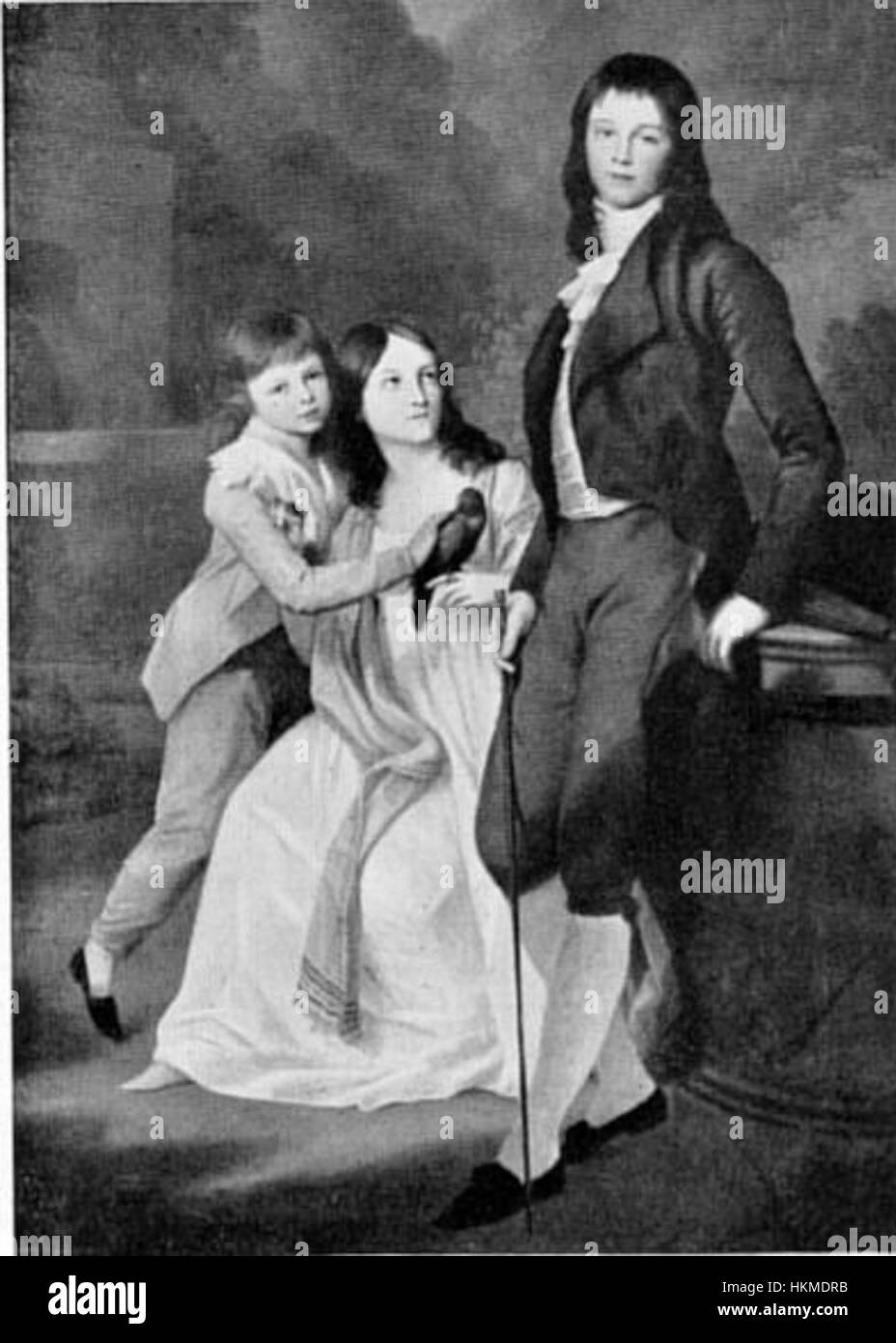 3 children of Charles Augustus, Grand Duke of Saxe-Weimar-Eisenach Stock Photo