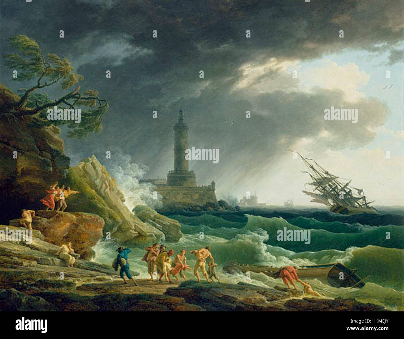 Storm at sea 18th century hi-res stock photography and images - Alamy