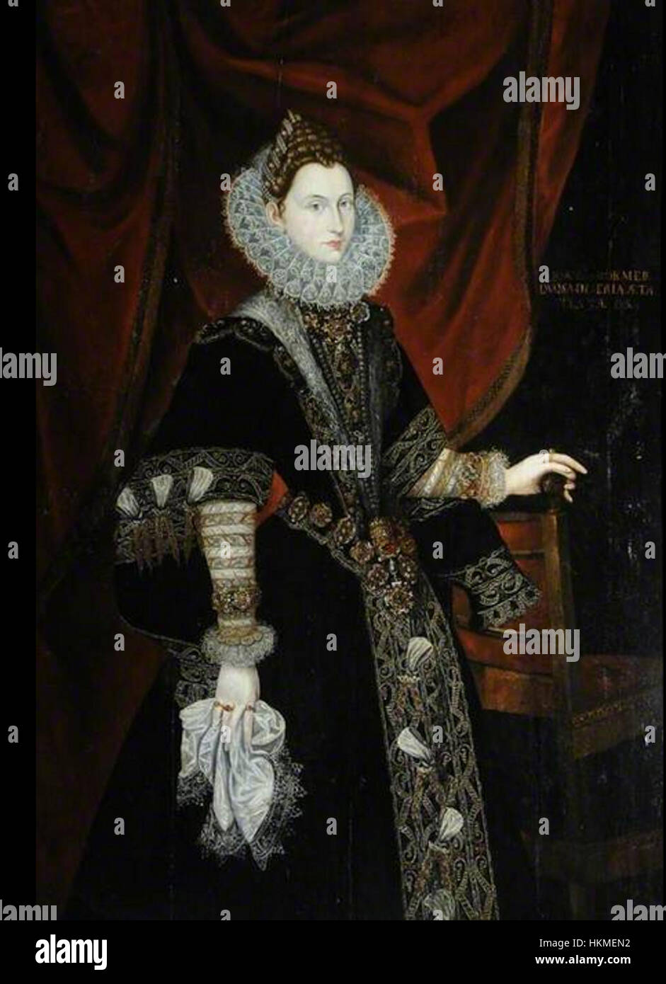 Alonso Sanchez Coello Portrait of Duchess Feria 1563 Stock Photo