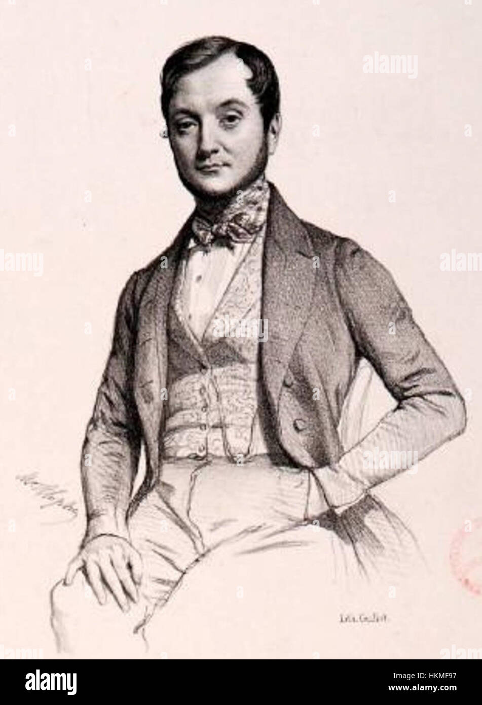 A portrait of Antonin Aulagnier by Marie-Alexandre Alophe, capturing ...
