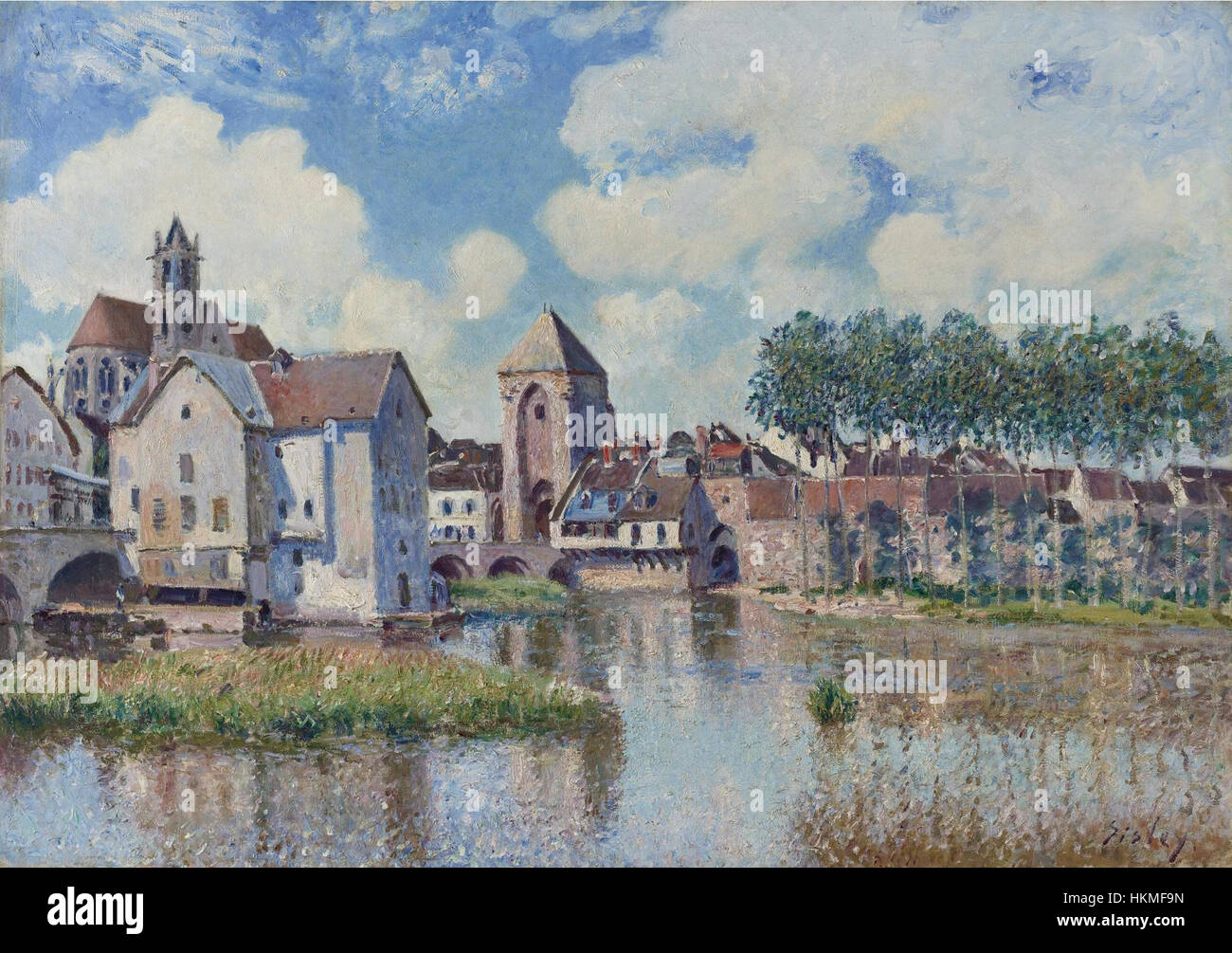 Alfred Sisley - Moret-sur-Loing (1891) Stock Photo