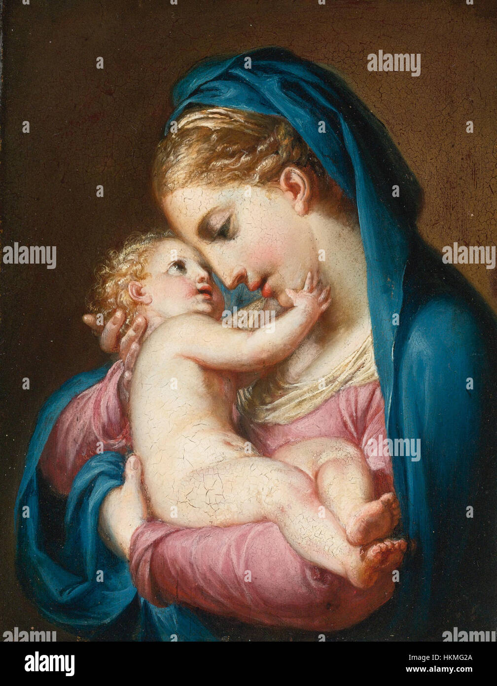 Attributed to Antonio Cavallucci The Madonna Embracing the Christ Child Stock Photo