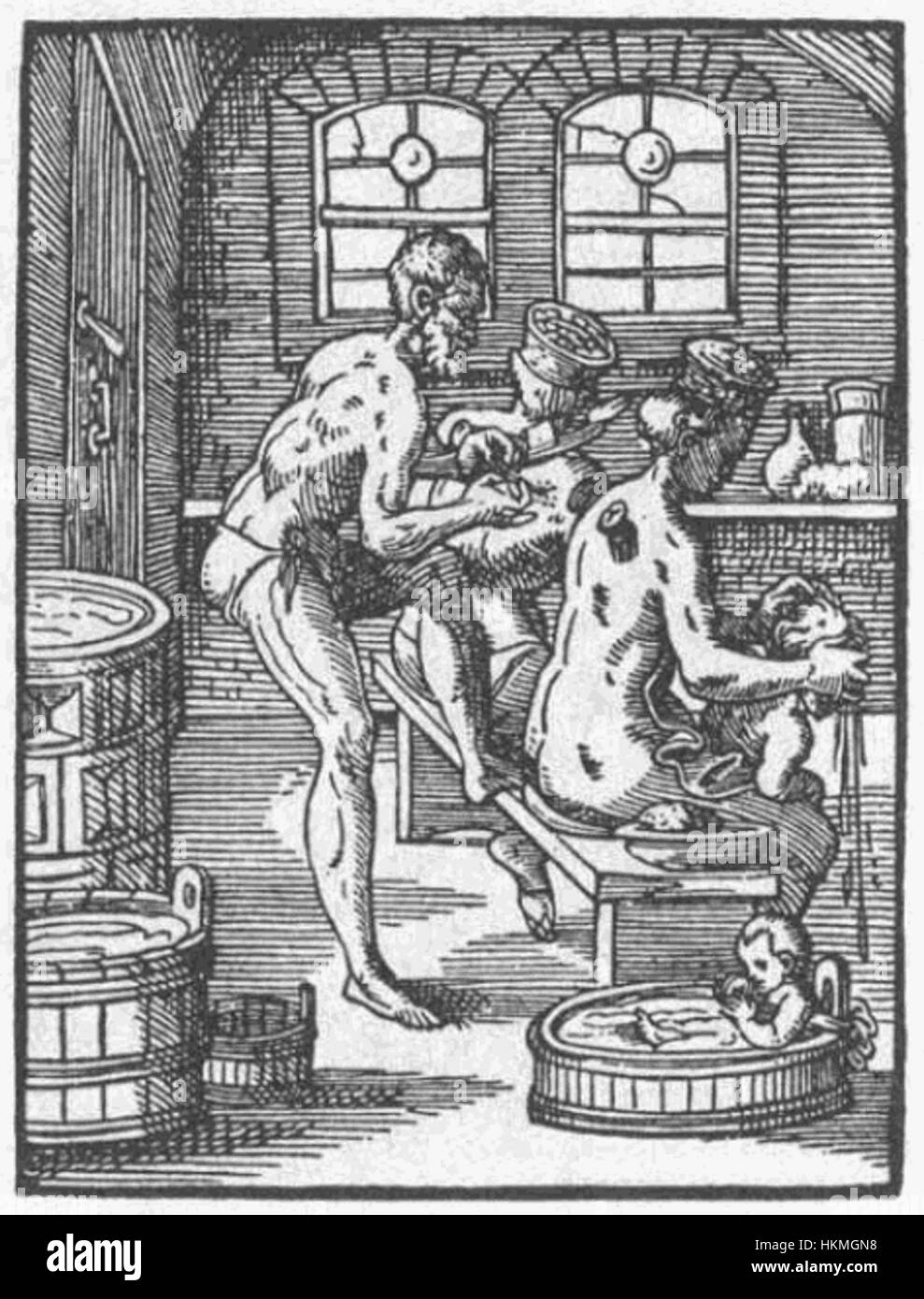 'Bader-1568' is an antique artwork depicting historical scenes from the 16th century. The painting captures the period's artistic style and societal context, providing valuable insight into life during the Renaissance. Stock Photo