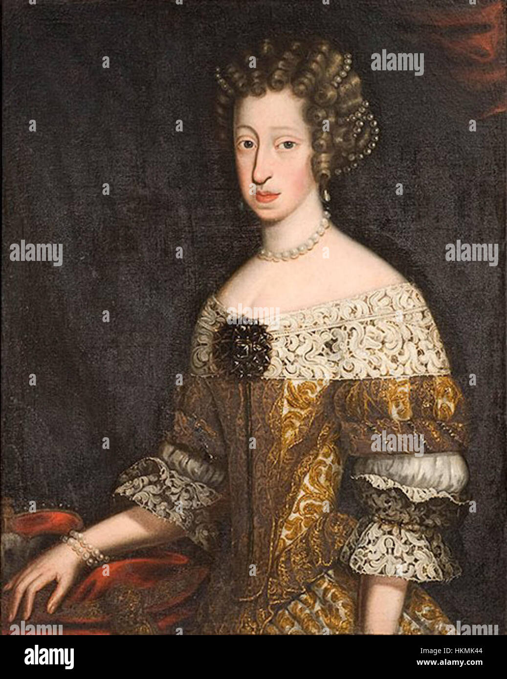Unsigned - Maria Anna of Neuburg , Wife of Charles II of Spain c.1690 fs Stock Photo