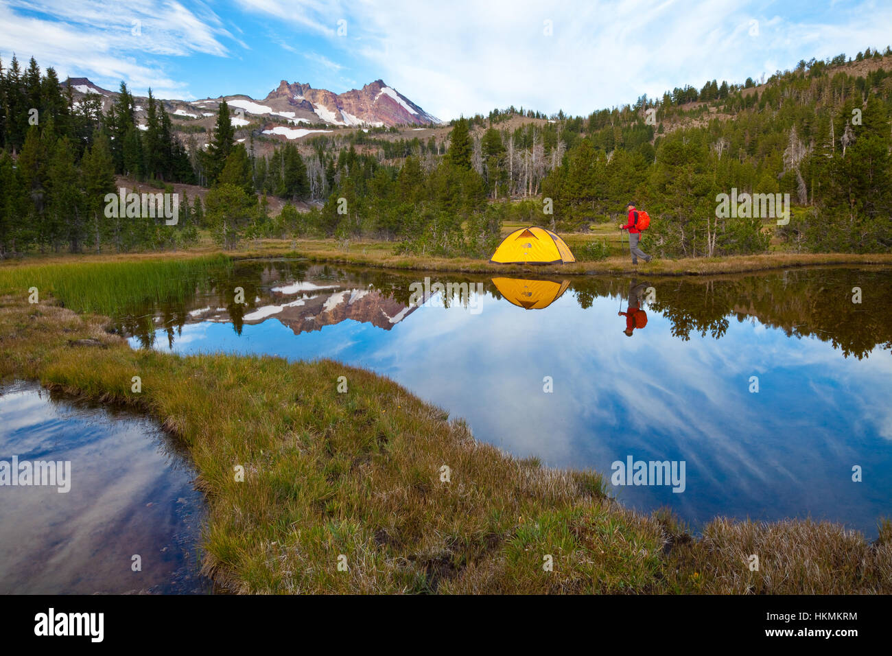 Backcountry Camping In The Three Sisters Wilderness Area Near Bend Oregon Stock Photo Alamy