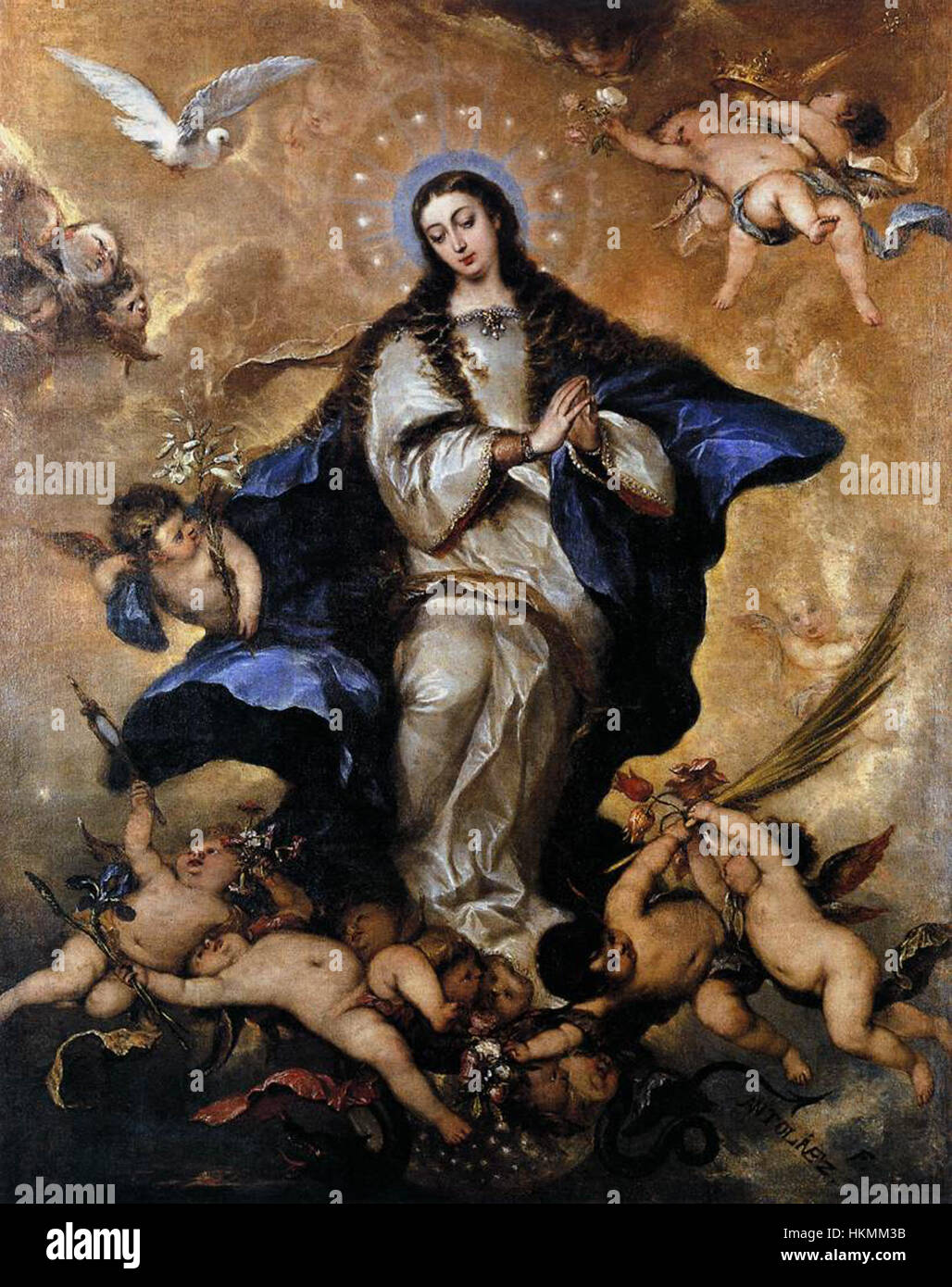 Santa Maria Inmaculada A depiction of 'Inmaculada' by Antolinez, an exquisite religious ...