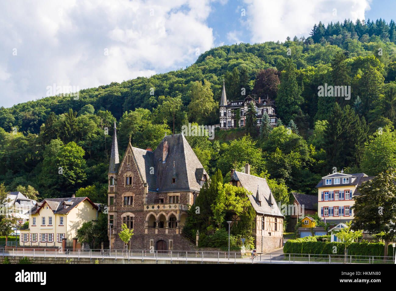 View of the wine town Cochem at the Moselle in Germany Stock Photo