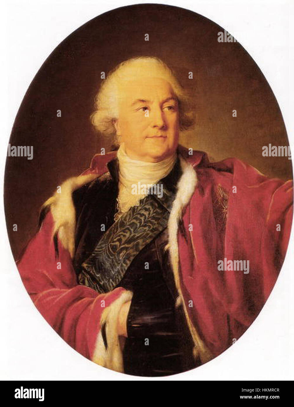 Stanislaus Augustus Poniatowski by Vigee-Lebrun (1797, Versailles) Stock Photo