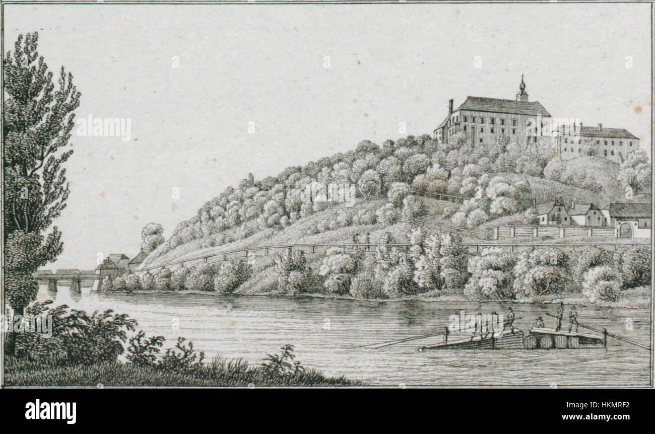 208 Schloss Oberradkersburg,, Gornja radgona - lith. von Wonsidler - J.F.Kaiser Lithografirte Ansichten der Steiermark 1830 (2) Stock Photo