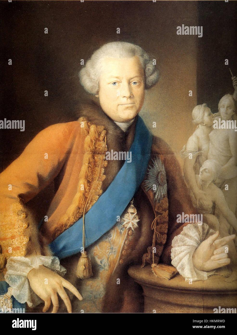 Francesco Pavona - Friedrich Markgraf von Brandenburg-Culmbach-Bayreuth 1759 Stock Photo