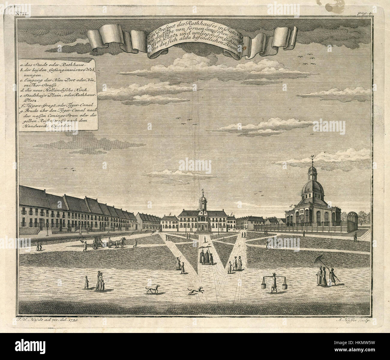 AMH7016KB View of the town hall of Batavia Stock Photo Alamy