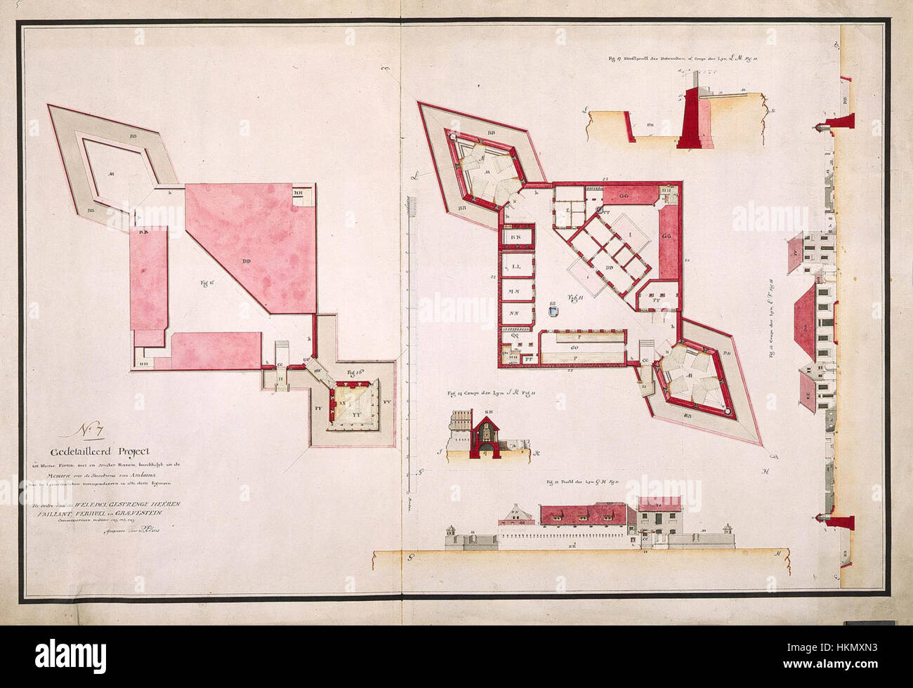 AMH-4705-NA Design for fortifications at Amboina Stock Photo - Alamy