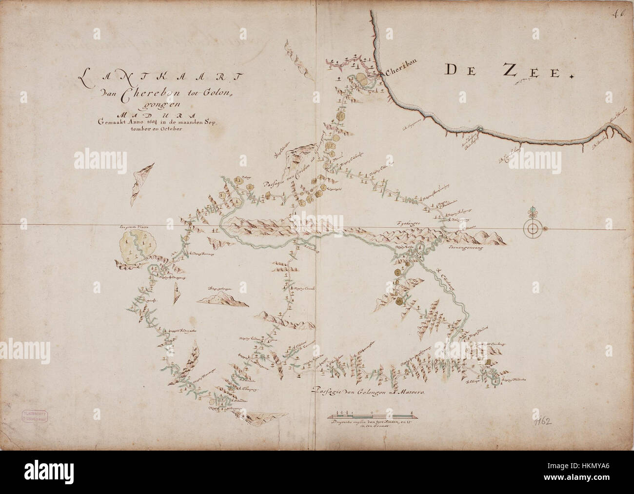 This historical map, AMH-5424-NA, depicts part of the northern coast of ...