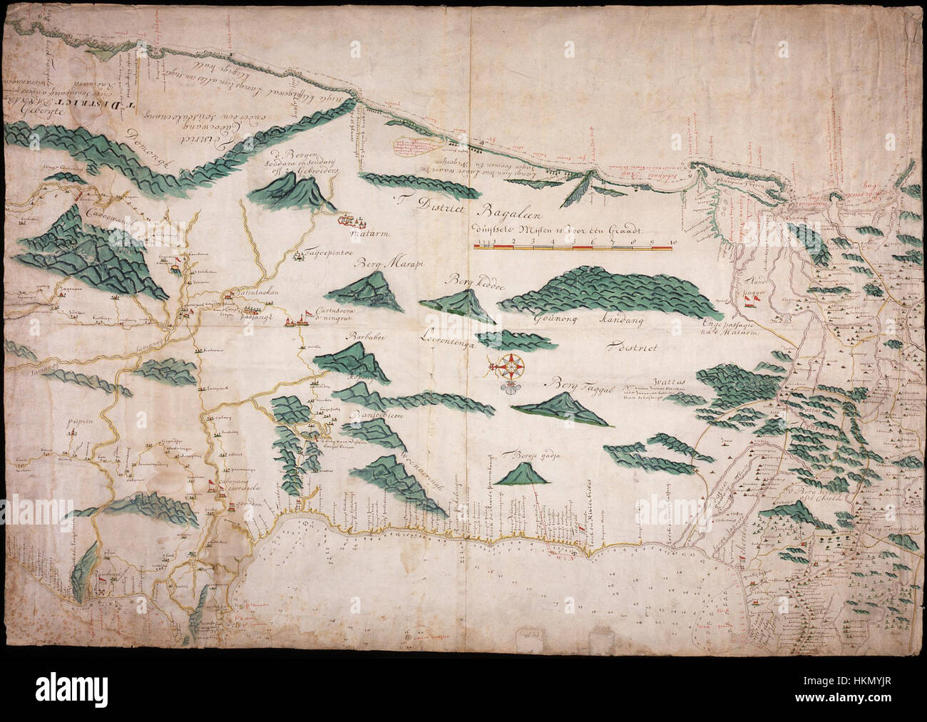 Old map of central java hi-res stock photography and images - Alamy
