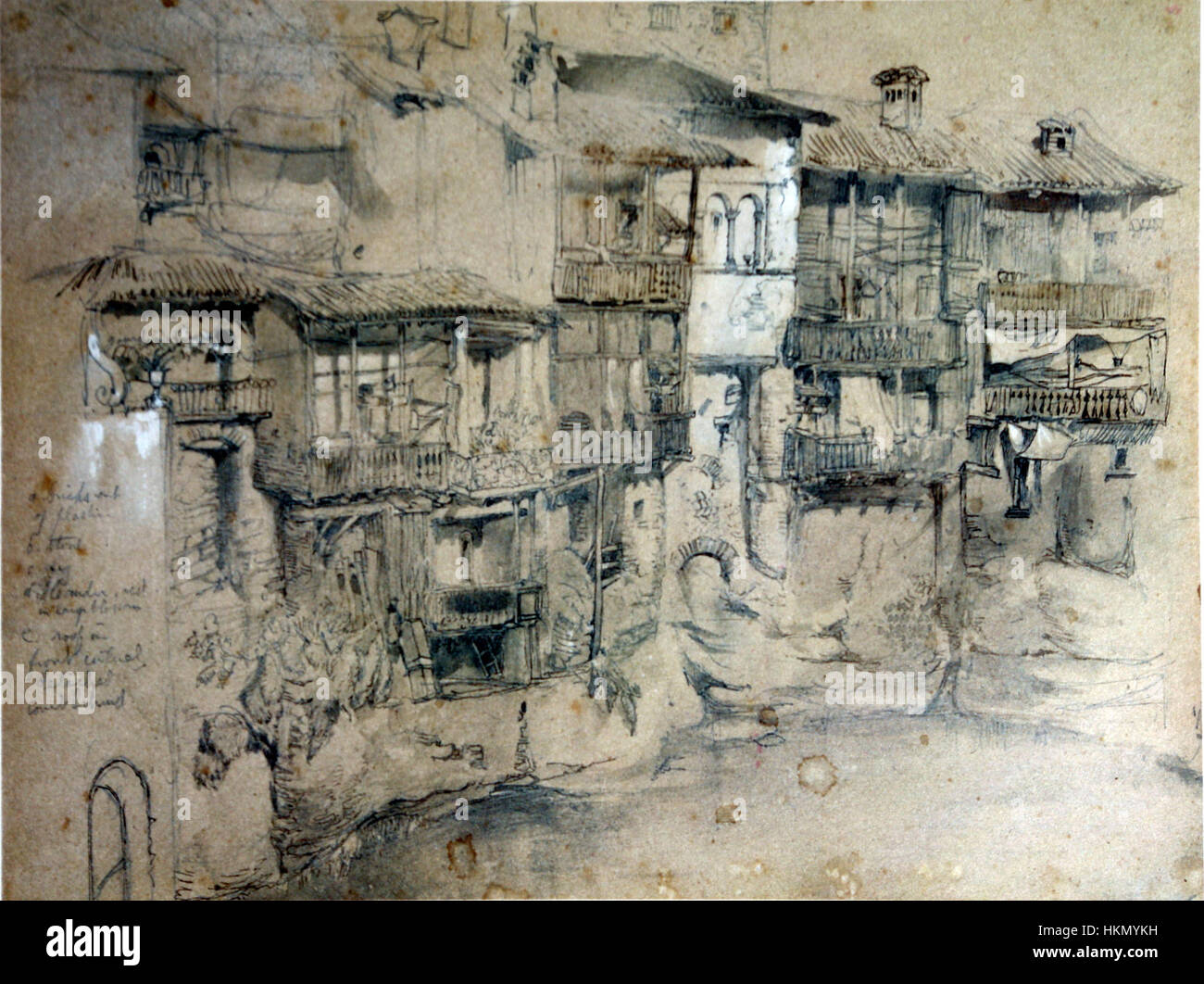 An Italian Village Ruskin Stock Photo Alamy