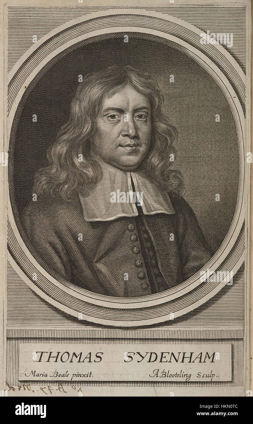 Abraham Blooteling after Mary Beale - portrait of Thomas Sydenham 8-B-47-Med Stock Photo