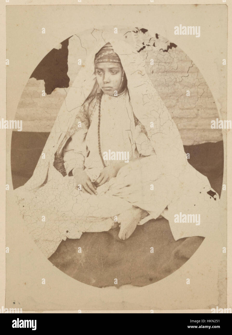 A young Afghan girl associated with the Second Anglo-Afghan War - WDL11458 Stock Photo