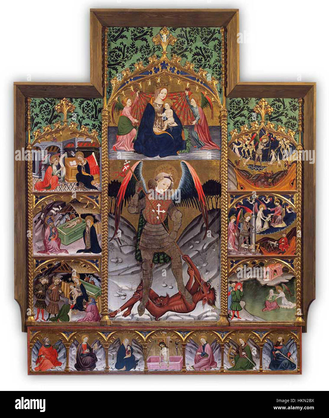 The ‘Retablo de San Miguel’ by Bernat Serra is a medieval altarpiece ...