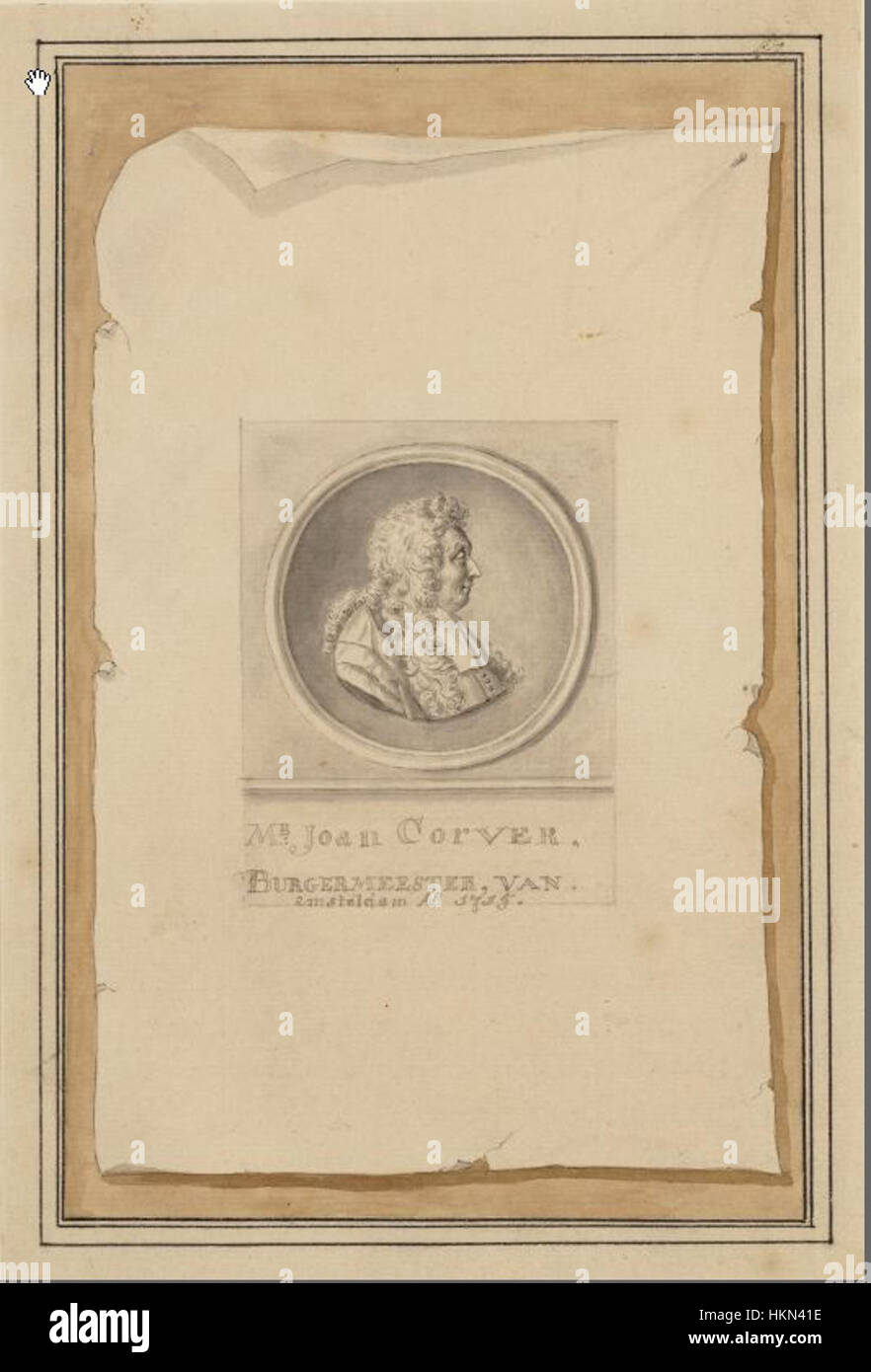 Antonina Houbraken - Portrait of Mr. Joan Corver (1628-1716), Alderman and Mayor of Amsterdam