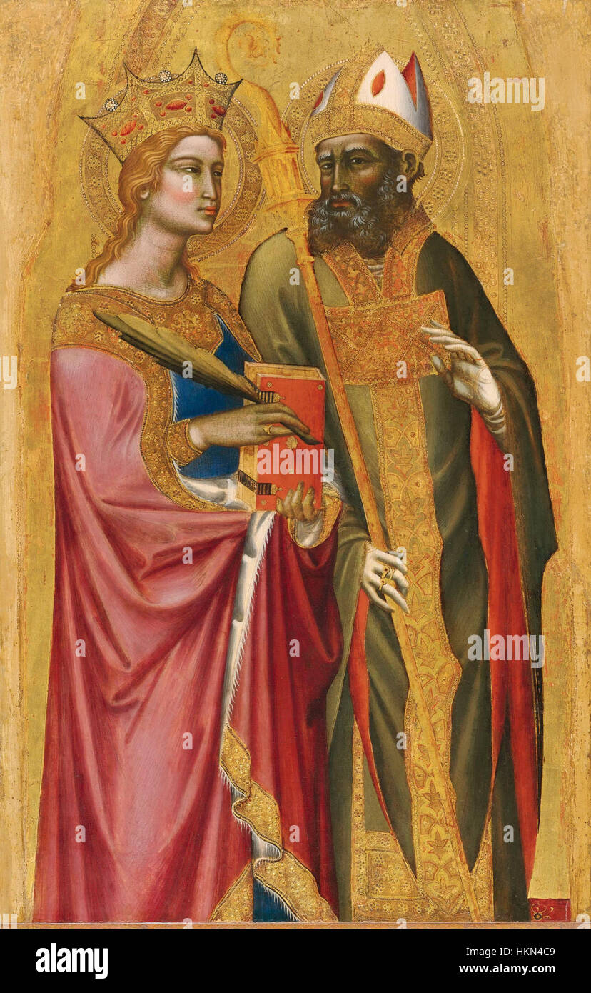 Angelo Puccinelli, Saint Catherine and a saint, possibly Saint
