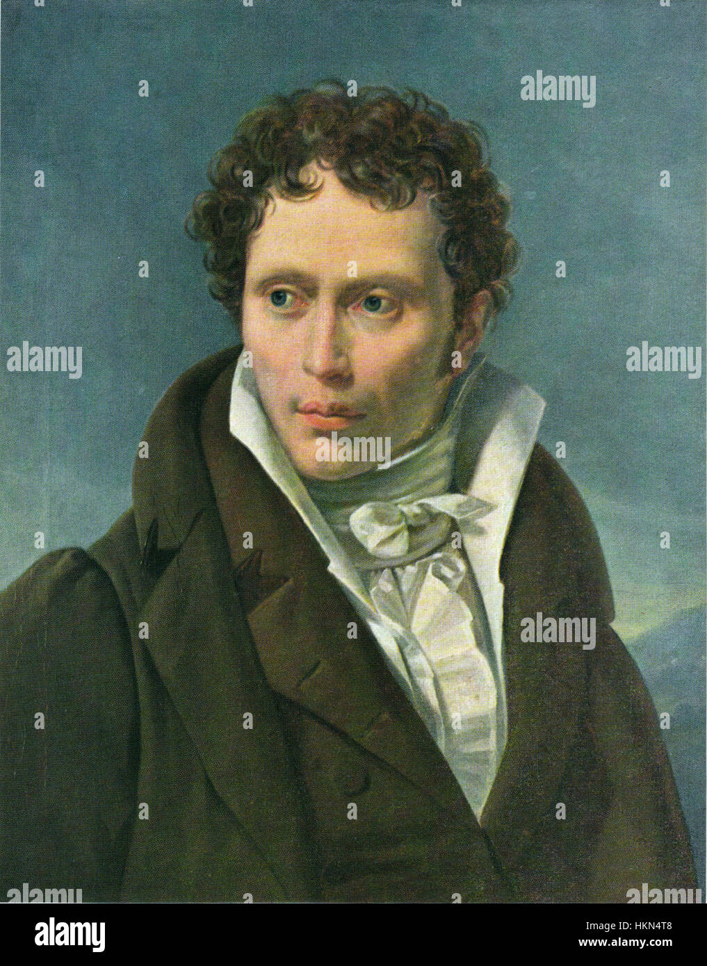 Arthur Schopenhauer Portrait by Ludwig Sigismund Ruhl 1815 Stock Photo