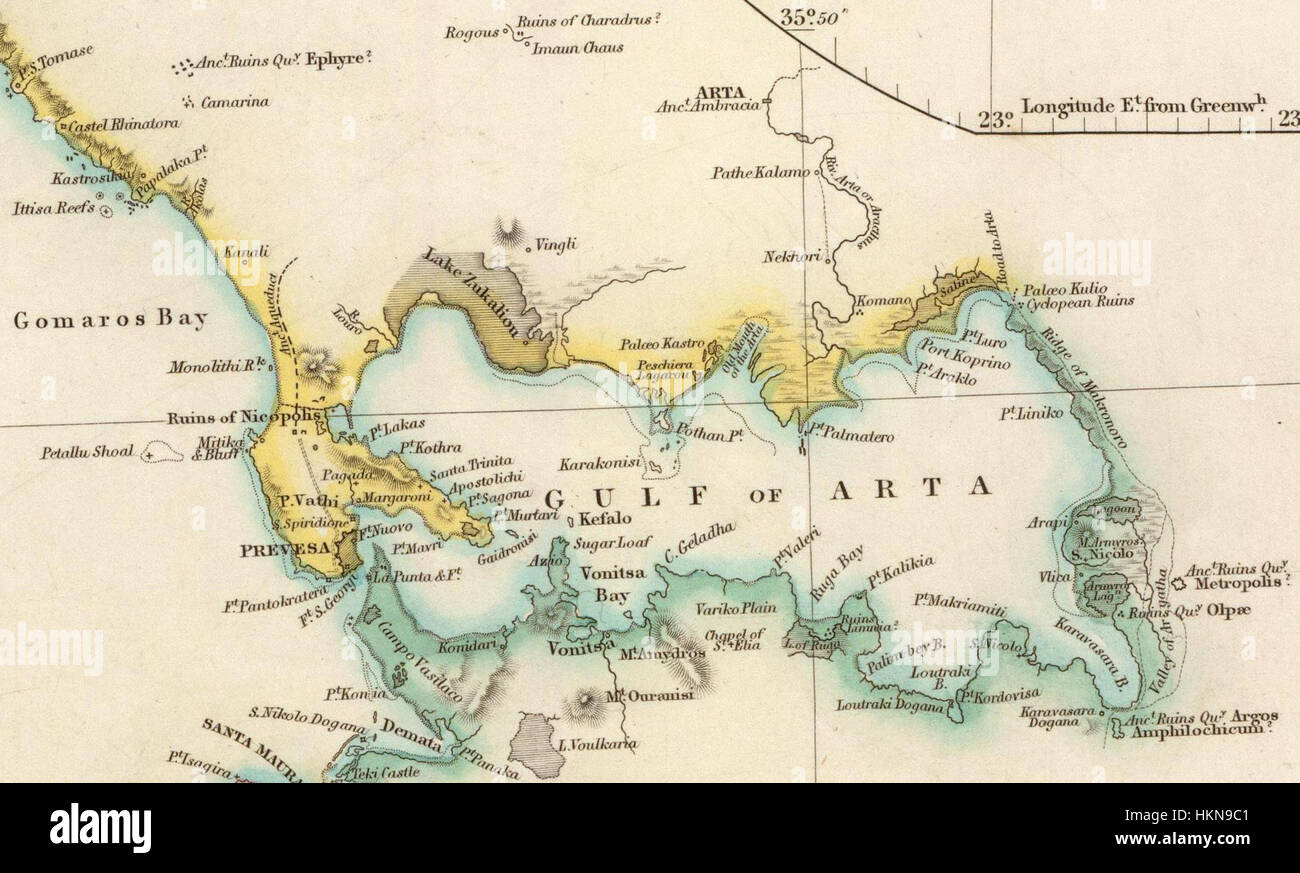 Ambracian Gulf, Arrowsmith John, 1844 Stock Photo