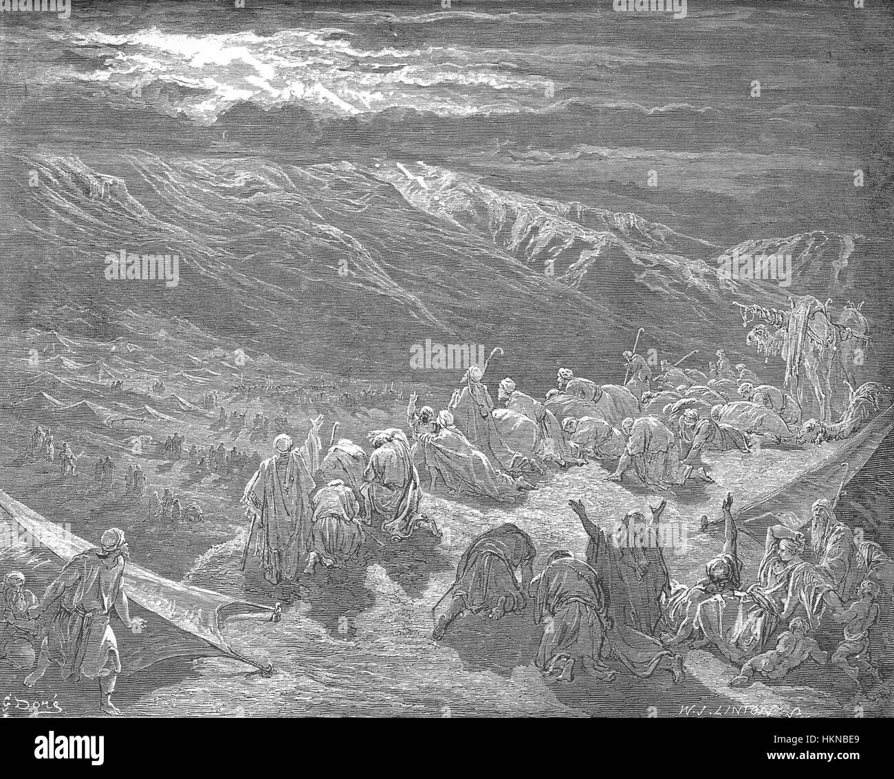 038.The Giving of the Law on Mount Sinai Stock Photo Alamy