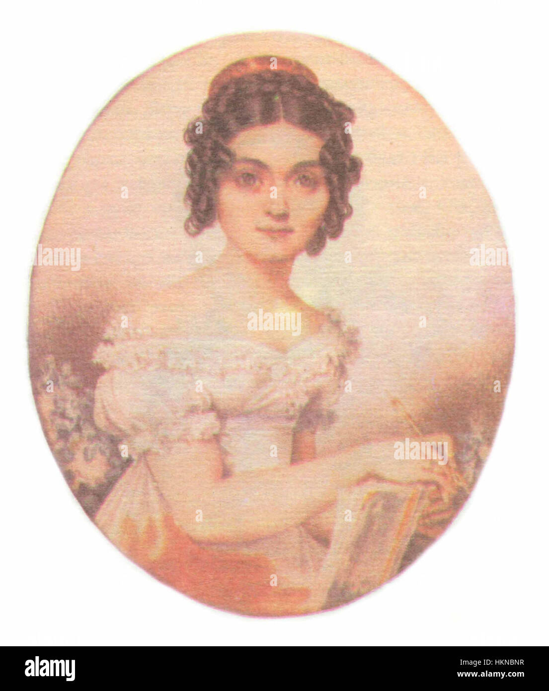 This portrait by Maria Buturlina showcases her characteristic style in capturing the personality and emotions of her subjects. The artwork reflects her ability to portray depth in expression, highlighting the subject's individuality through a combination of technique and brushwork, offering a glimpse into the artist’s approach to portraiture. Stock Photo