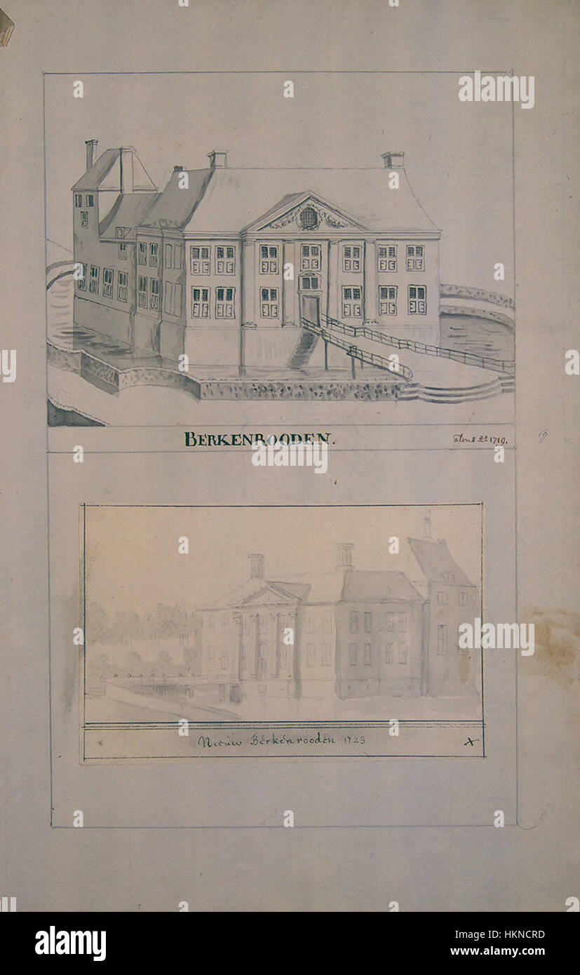 Atlas Schoemaker-KASTELEN-2510-Kastelen, Berkenroden Stock Photo